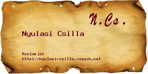 Nyulasi Csilla névjegykártya